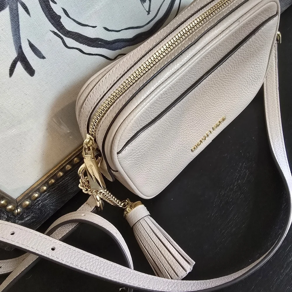 Michael Kors Jet Set Small Pebbled Leather Convertible Crossbody Belt Bag Soft P